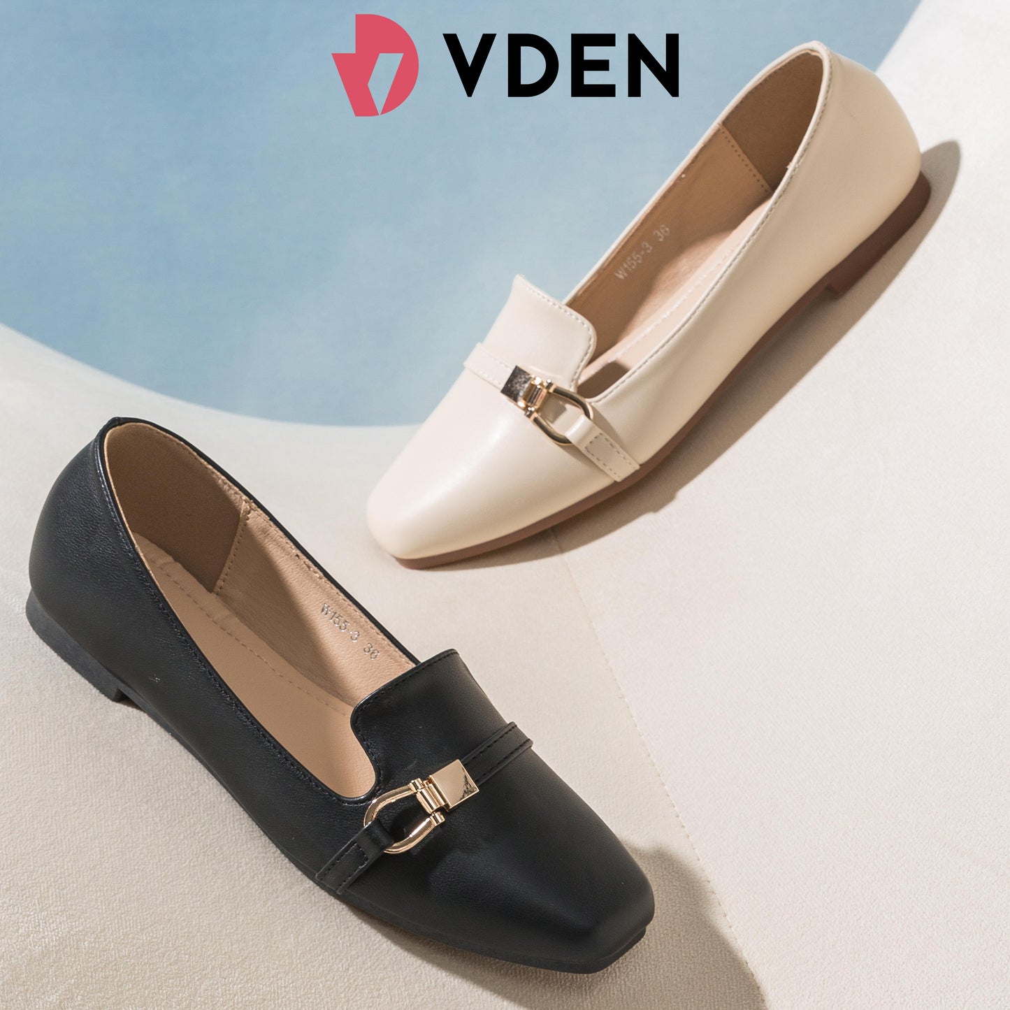 VDEN Women's Loafers Women's Autumn Shoes Casual Shoes Comfortable Flat Shoes 0.4INCH/1CM W155-3