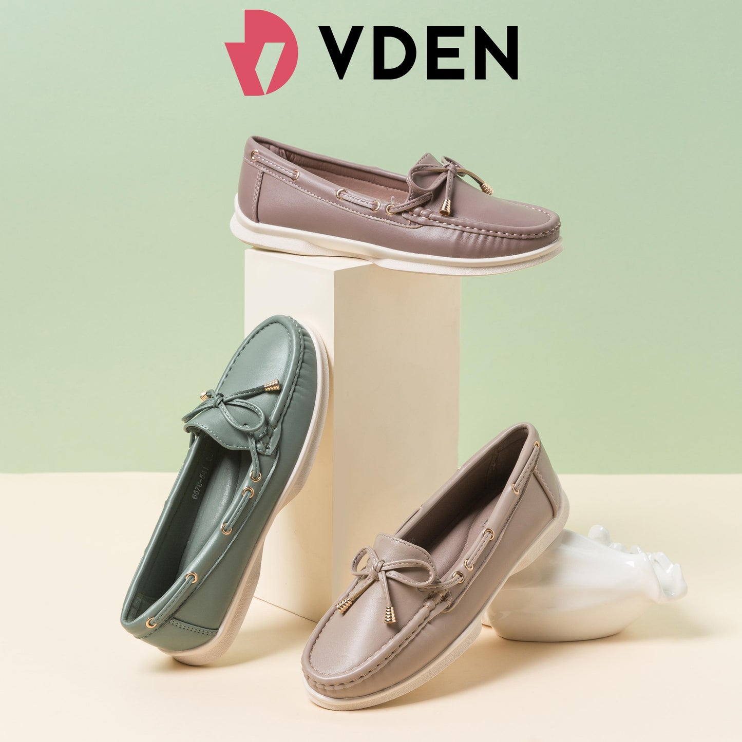 VDEN Bow Embellished Office Commuting 6678-541 Slip-Ons Loafers Women Loafer Shoes Flat Heel (1 cm or less)
