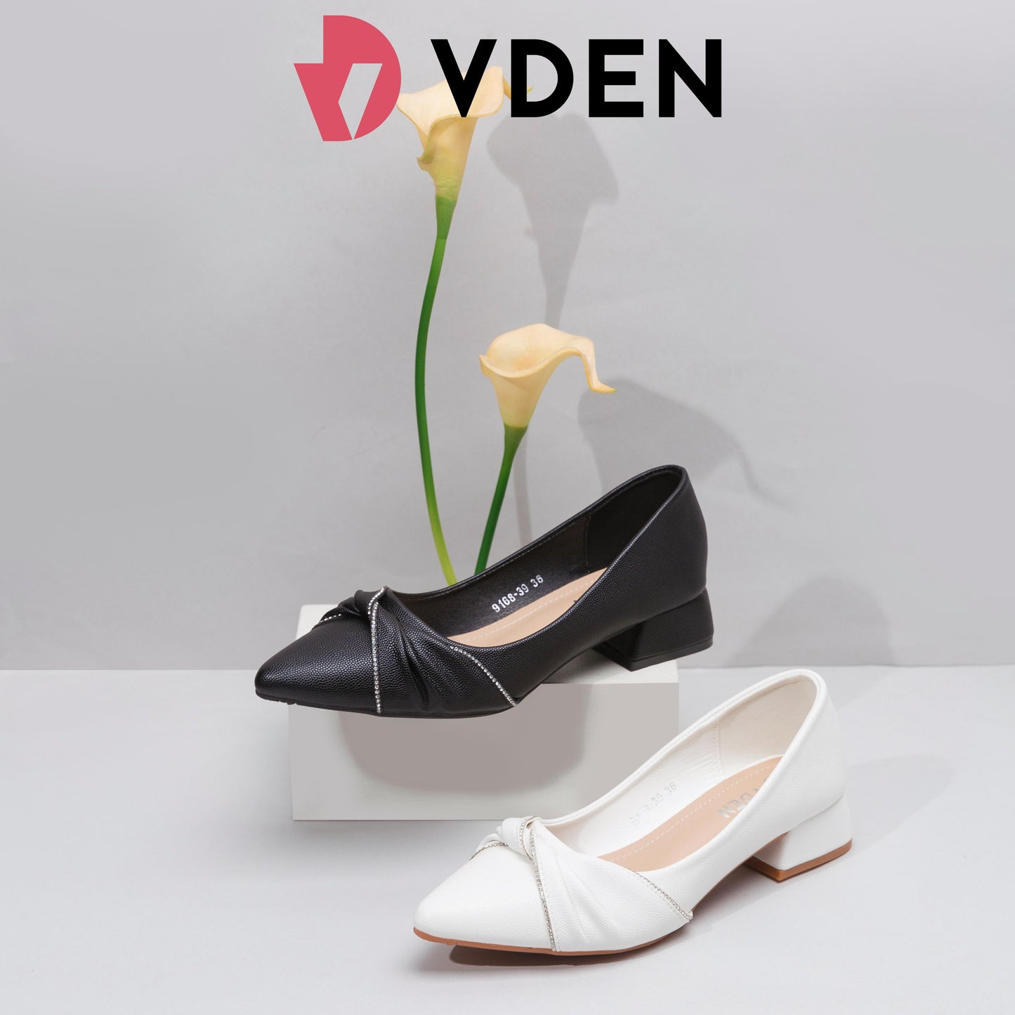 Low Heels Court Shoes (1INCH) 9168-39 Pointed Toe Korean Style Low Heel Office Shoes