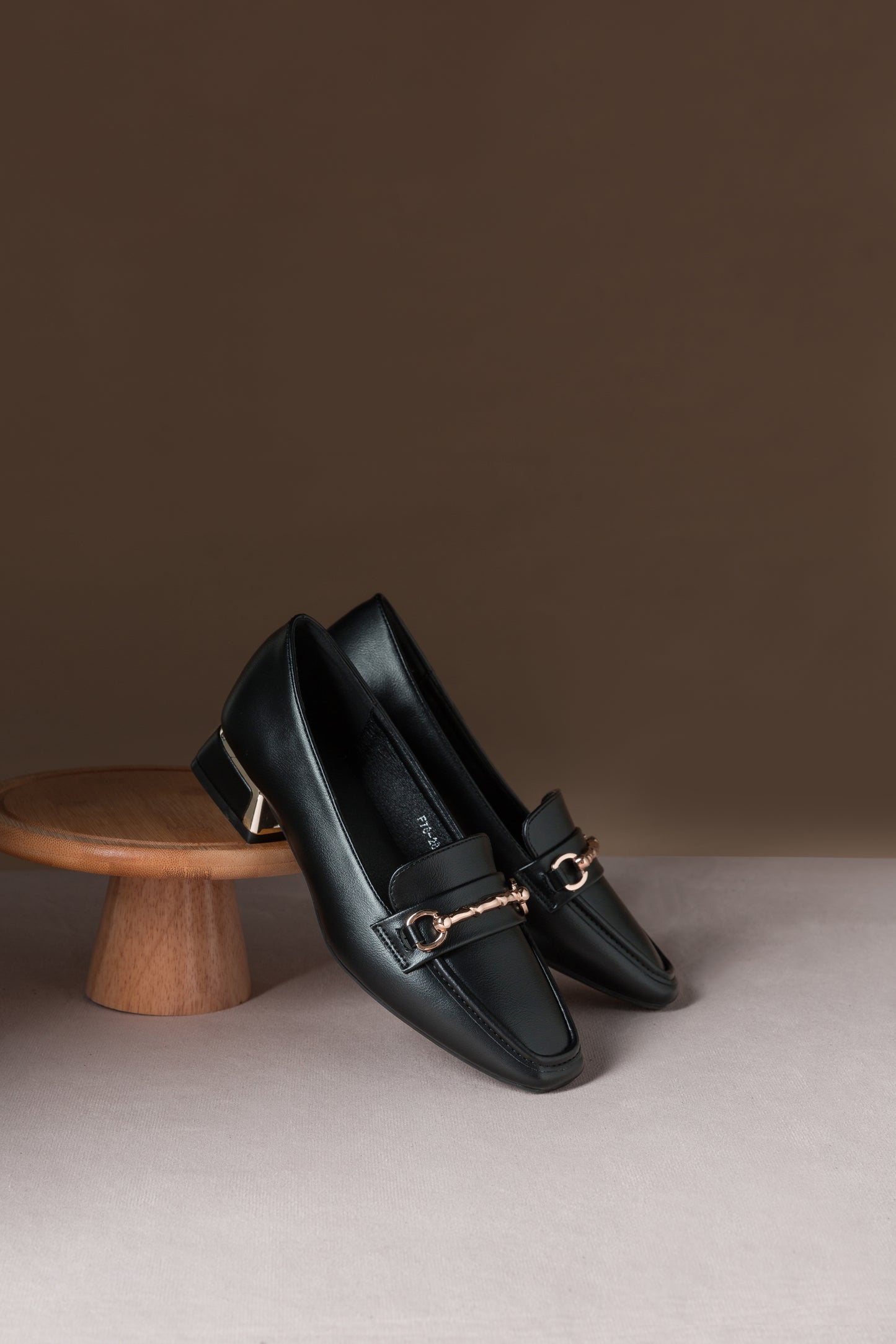 VDEN Square-toe Loafers For Women (F78-284) Slip-Ons 2024 New Retro Genuine Leather Thick Heel French