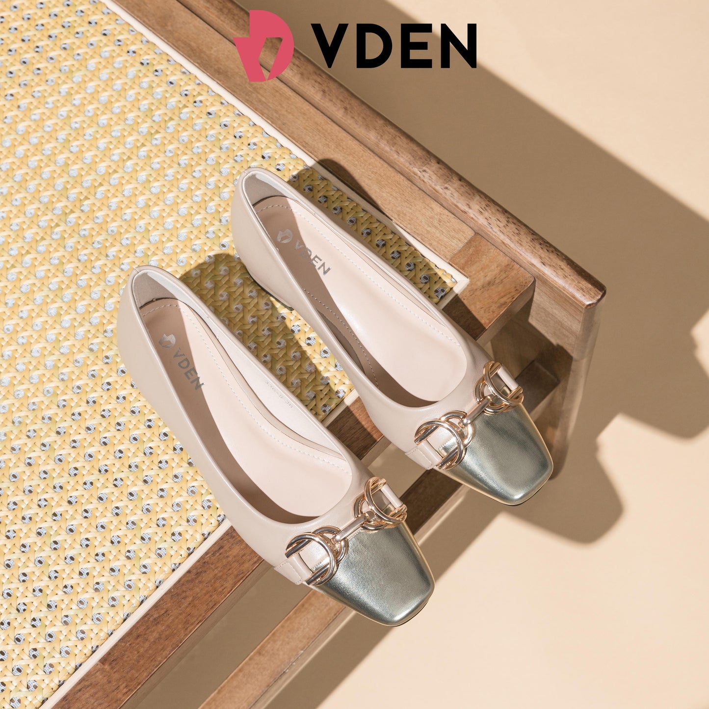 VDEN Women Shoes Spring Ladies Chunky low heel pumps 1.3INCH/3.3CM 336-5 Square Toe Color Blocked Thick Heel Shoes Old Money Style Professional Style Women's Shoes
