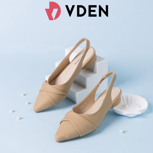 VDEN Pointed Mules Slingback Flat Shoes 22008 Pointed Toe Flat Heel (1 cm or less) Summer