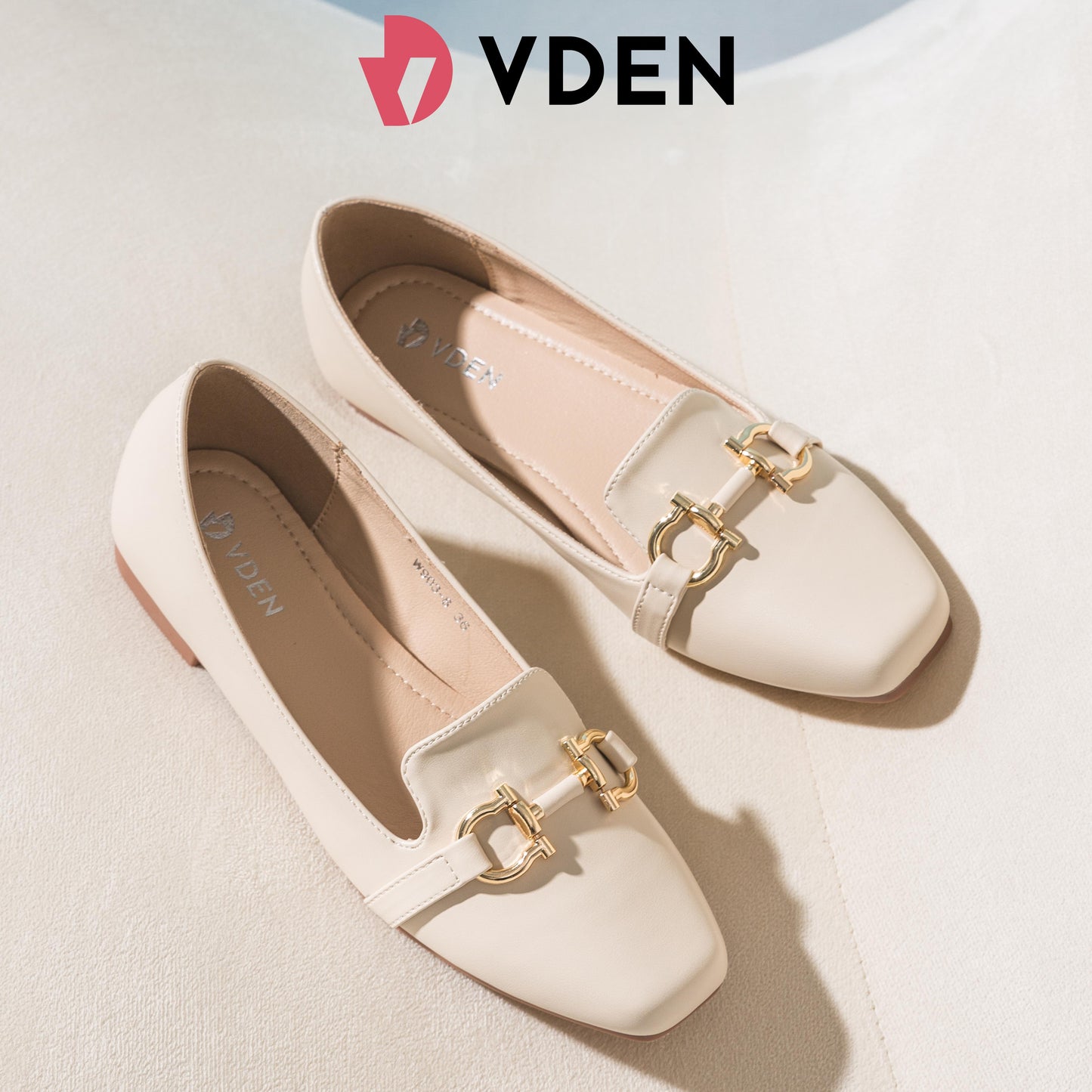 VDEN Women's Loafers Comfortable And Fashionable Chain Flat Shoes For Women 0.4INCH/1CM W903-8 Old Money Style Korean Style Simple Flat Loafers Office Slip-on Shoes For Women
