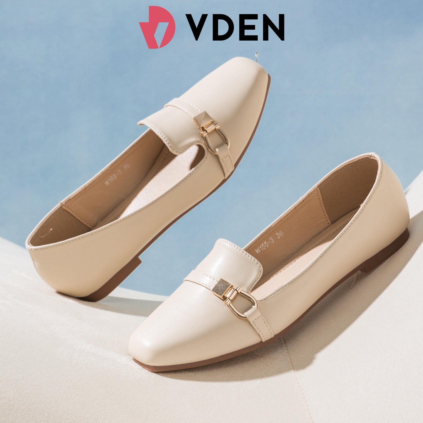 VDEN Women's Loafers Women's Autumn Shoes Casual Shoes Comfortable Flat Shoes 0.4INCH/1CM W155-3