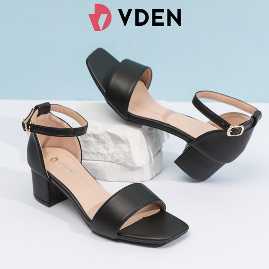 VDEN Leisure Ankle Strap block Heel Sandals 1.9INCH/4.7CM 1602-6 Women's French Lace-up Sandals Fairy Style Casual Temperament Thick Heel High Heels