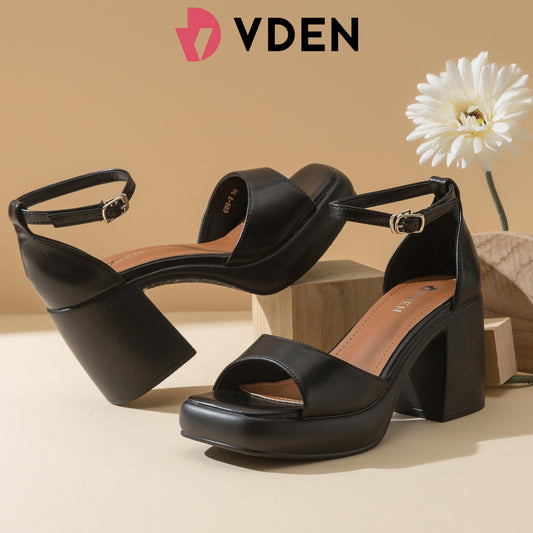 VDEN Elegant Ultrahigh Block Heeled Sandals 3.3INCH/8.3CM C08-2 Open-toe Sandals Thick-soled High-heeled Shoes Mary Jane High-heeled Shoes With Chunky Heels