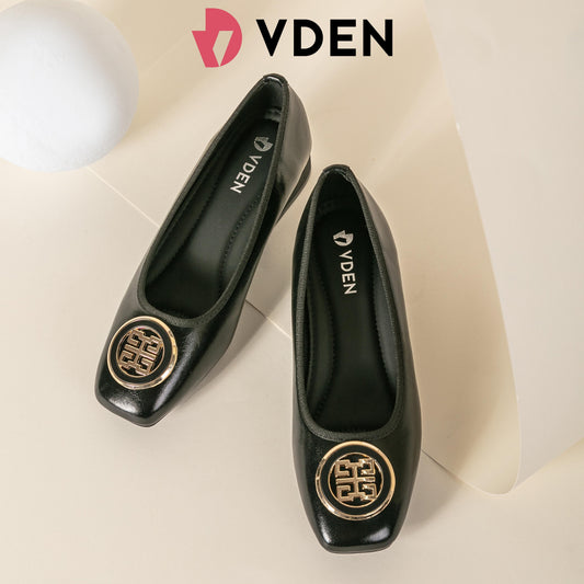 VDEN Fashionabke Solid tone Square-toe pumps For Women 1.2INCH/3CM A998-14Korean Style Comfortable Soft Sole Slip-on Women's Shoes Commuting Old Money Style Low Heels