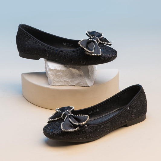 VDEN Round Toe Flats Women's Bow Ballet Flat Shoes 926-10 New Korean Office Women's Shoes No Heel