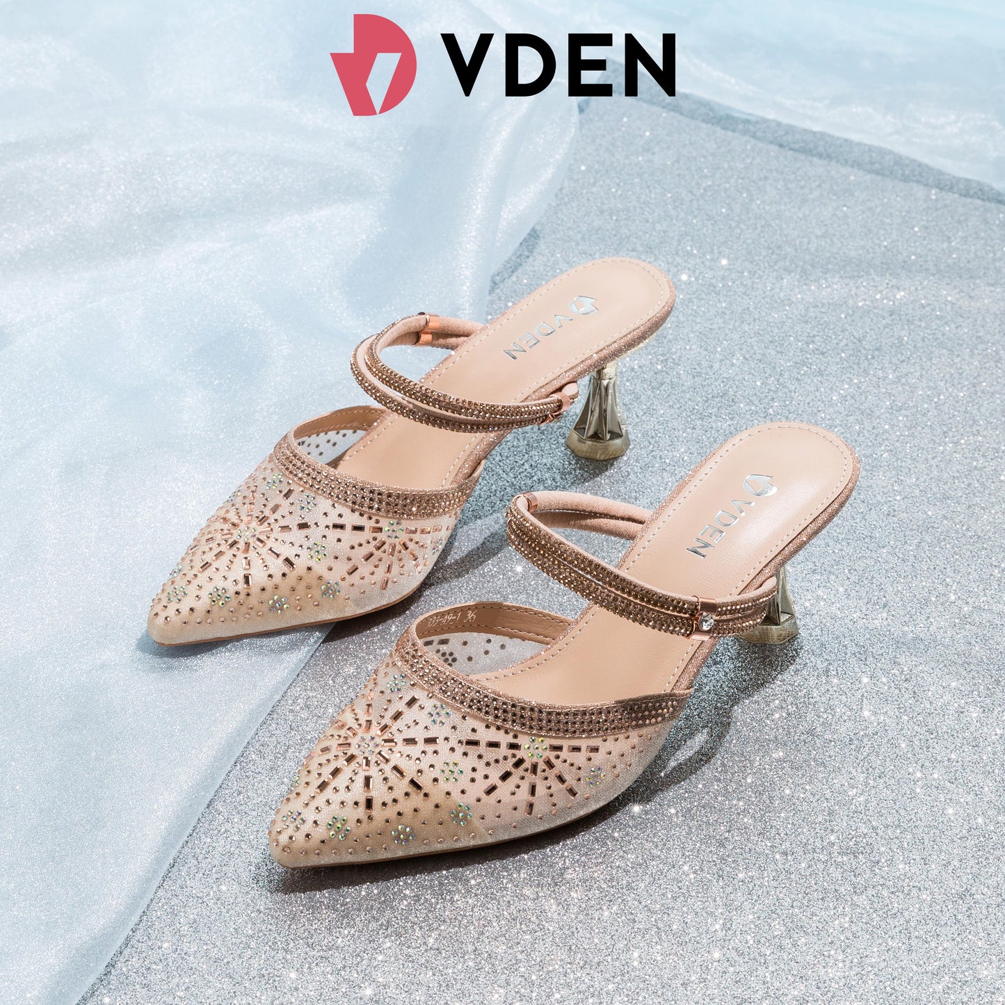 VDEN Low Heel Casual Women's Pointed Shoes (add 1 size) (6.5cm/2.3 inch) 333-A9-1