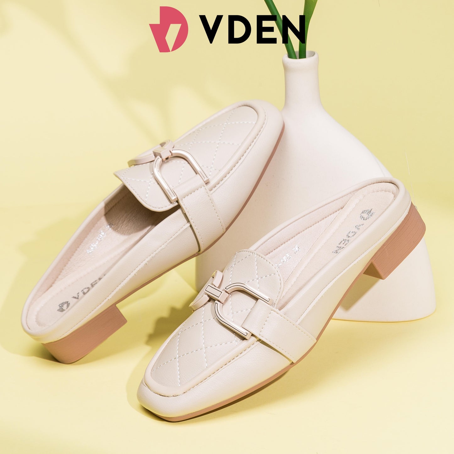 VDEN Fashionable Slip on Mules Half Shoes For Women (NEED ADD 1 SIZE) 1INCH/2.5CM 528-185 Old Money Style Muller Half Slippers Comfort