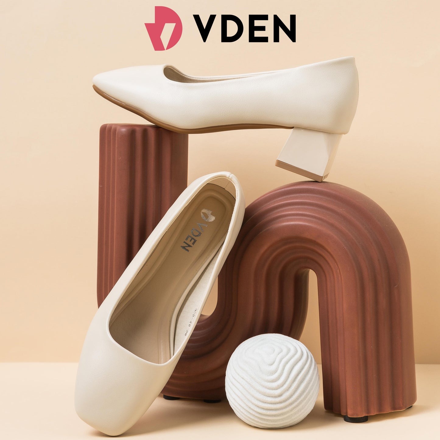 VDEN Slip-on Square Toe Mid Heel Dress Pumps Shoes For Women 1.7INCH/4.4CM 558-46 Simple Student Black Heel Shoes Office Thick Heel Women's Shoes