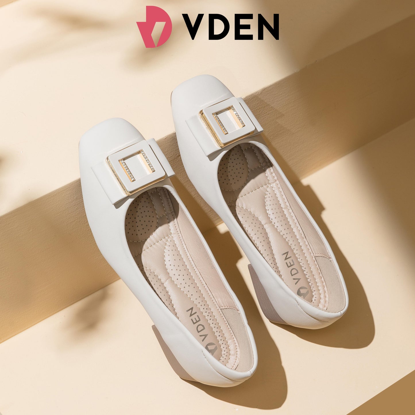 VDEN Women's Mid Chunky Toe Classy Shoes 1.2INCH/3.3CM massage Insole 998-591 Simple Student Shoes High-end Office Shoes Square Buckle Block Heels Comfort