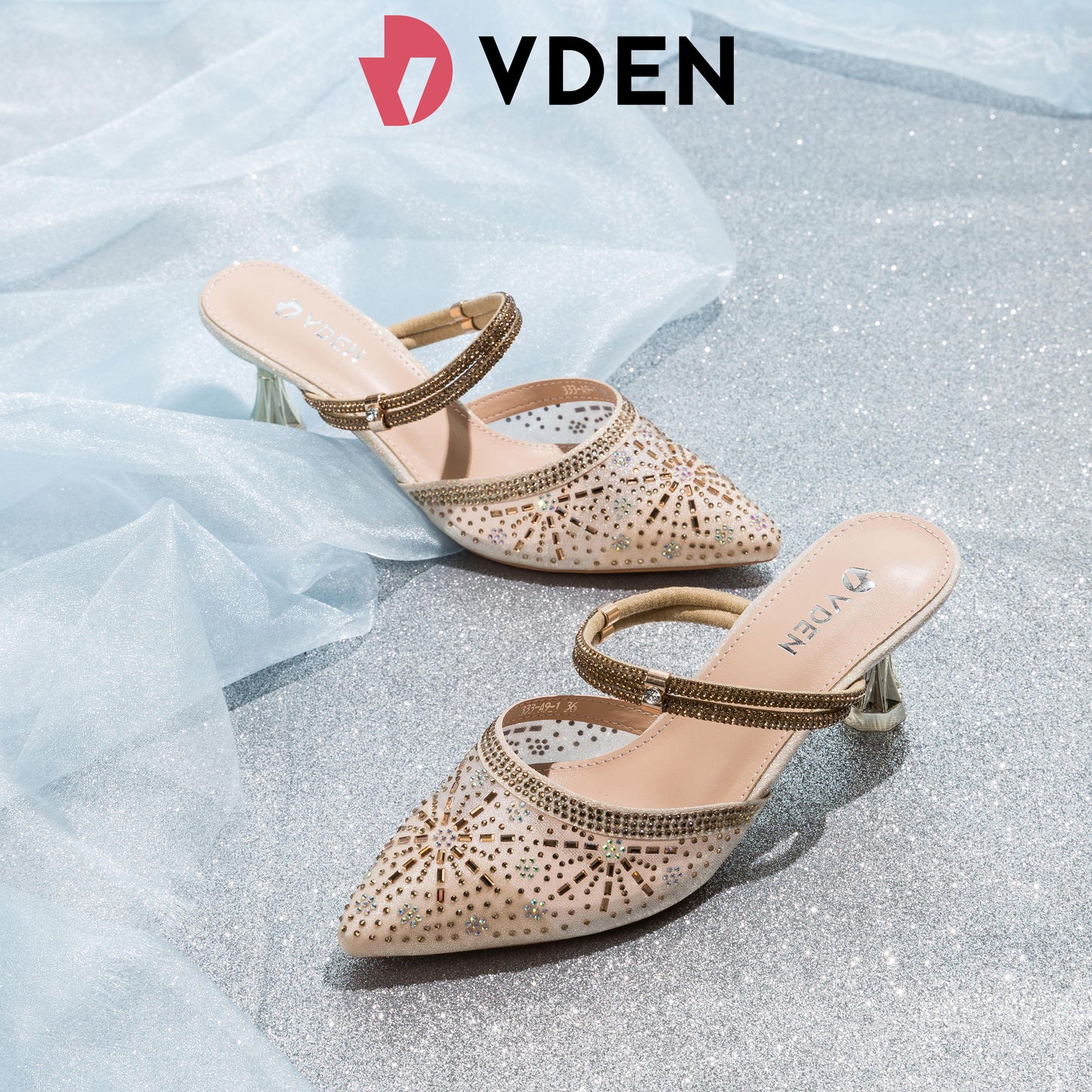 VDEN Low Heel Casual Women's Pointed Shoes (add 1 size) (6.5cm/2.3 inch) 333-A9-1