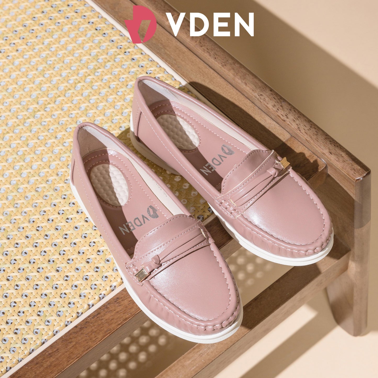 VDEN Women's Fashion Soft Loafers Shoes 0.7INCH/2CM Massage Insole Loafer Slip-ons 6678-709 Comfortable Flat Shoes Simple And Versatile Casual Shoes Comfort