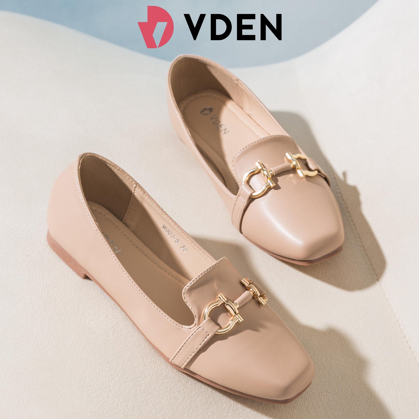 VDEN Women's Loafers Comfortable And Fashionable Chain Flat Shoes For Women 0.4INCH/1CM W903-8 Old Money Style Korean Style Simple Flat Loafers Office Slip-on Shoes For Women