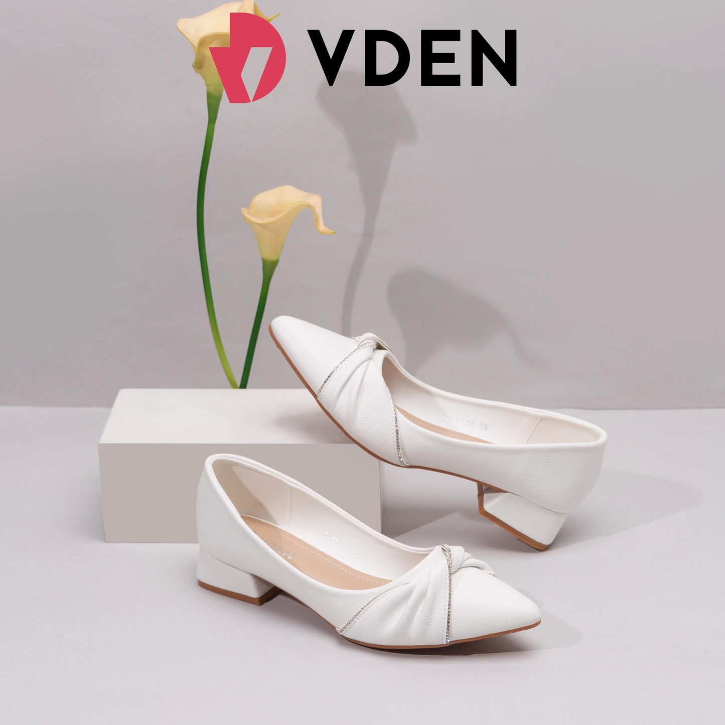 Low Heels Court Shoes (1INCH) 9168-39 Pointed Toe Korean Style Low Heel Office Shoes